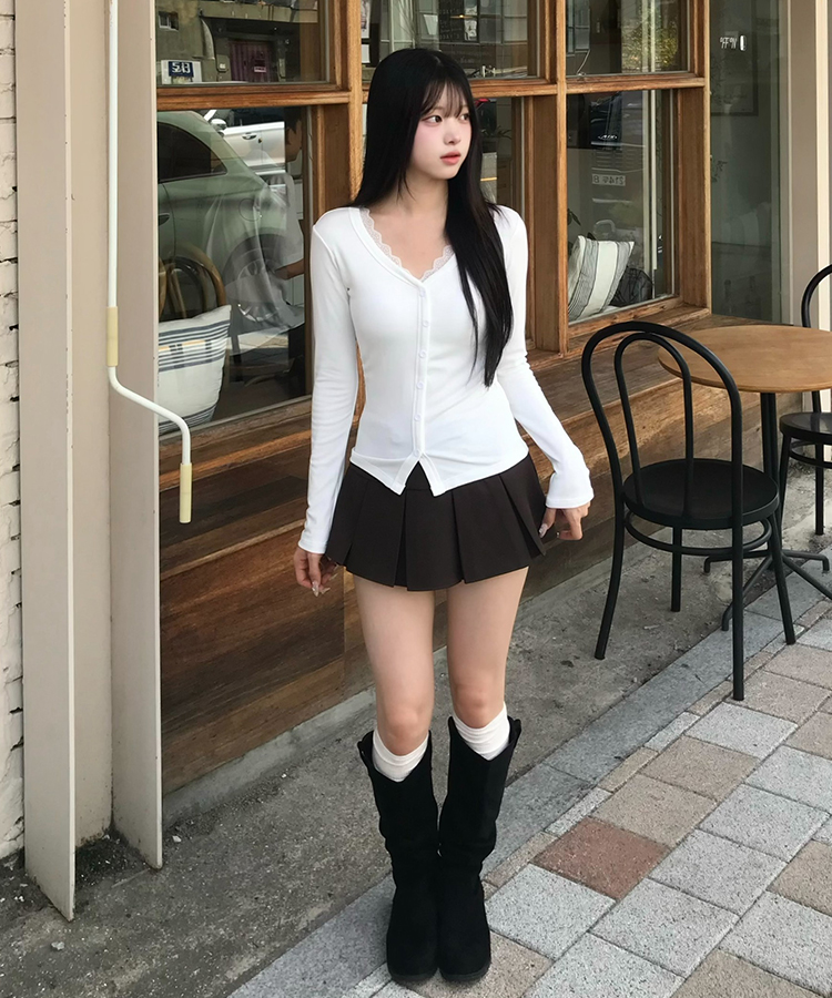 【MADE❤️캡내장】허리잘록 여리핏 셔링 티셔츠 화이트