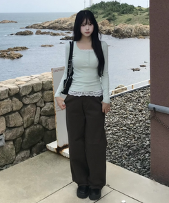 【MADE❤️캡내장】또또 단추 긴팔 티셔츠 민트