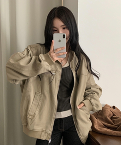 톤온톤 레이어드 유넥 골지 배색니트 4color 브라운