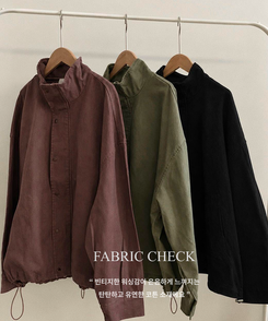 브릭 빈티지 하이넥 루즈핏 야상 자켓점퍼 3color