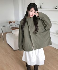 디렛 도트 포켓 밴딩 레이스 미디 스커트 화이트