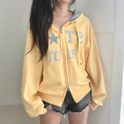 별도트 후드 안감 키치 러블리 오버핏 후드집업 6color 레몬