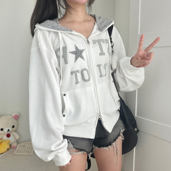 별도트 후드 안감 키치 러블리 오버핏 후드집업 6color 아이보리