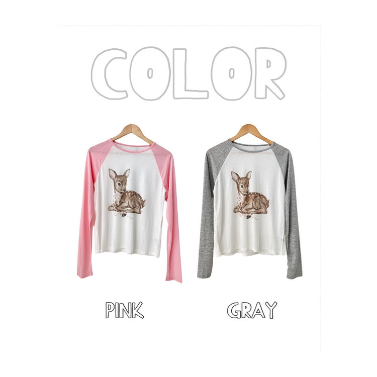 여리소매 차르르핏 밤비 나그랑 오버핏 긴팔 티셔츠 2color