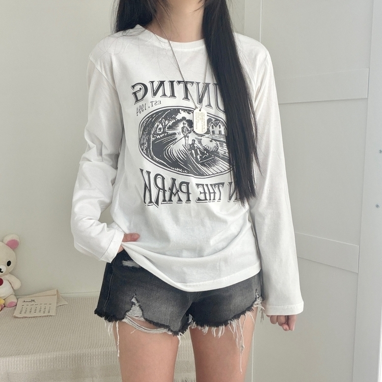 レタリング長袖Tシャツ｜長袖Tシャツ｜韓国ファッション通販 SONA