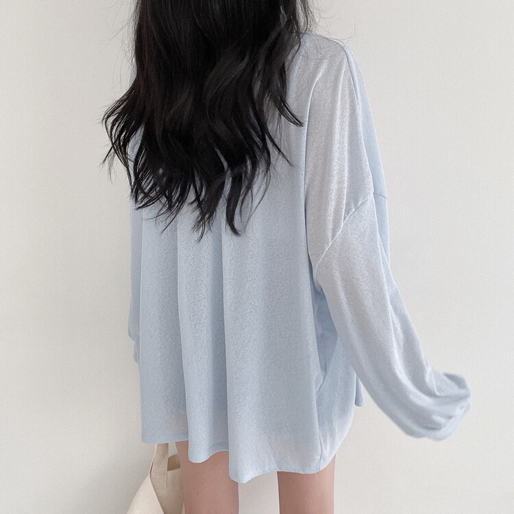 シースルーシャツ スカイブルー