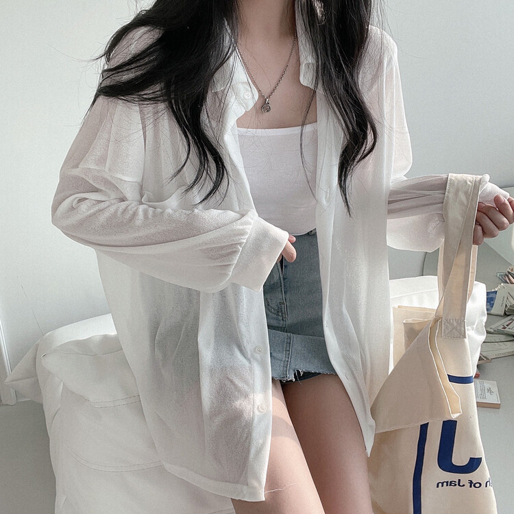 シースルーシャツ アイボリー