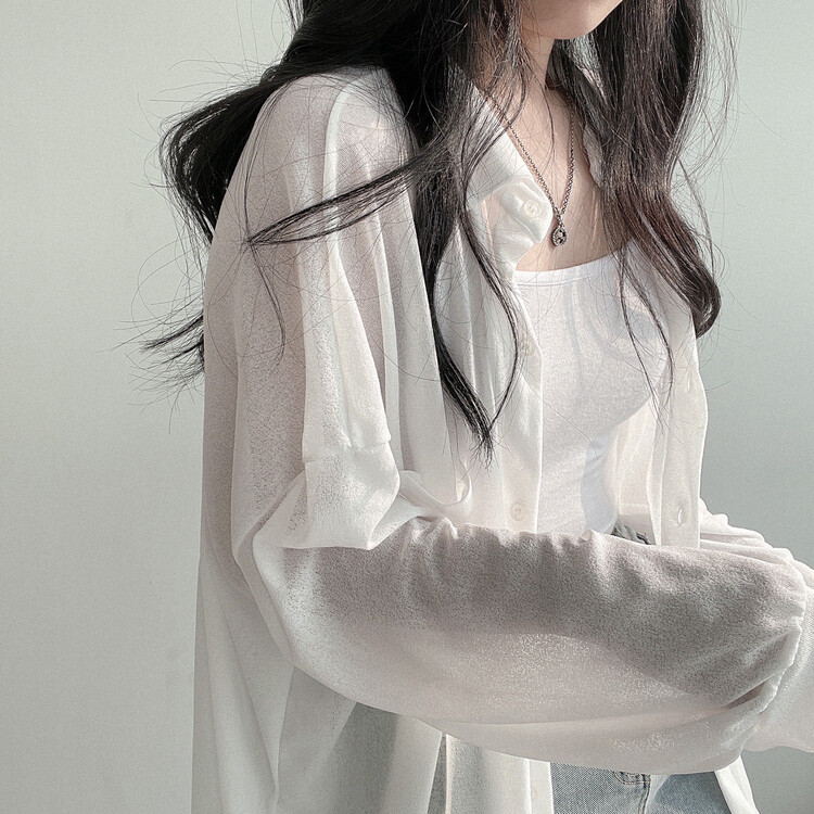 シースルーシャツ アイボリー