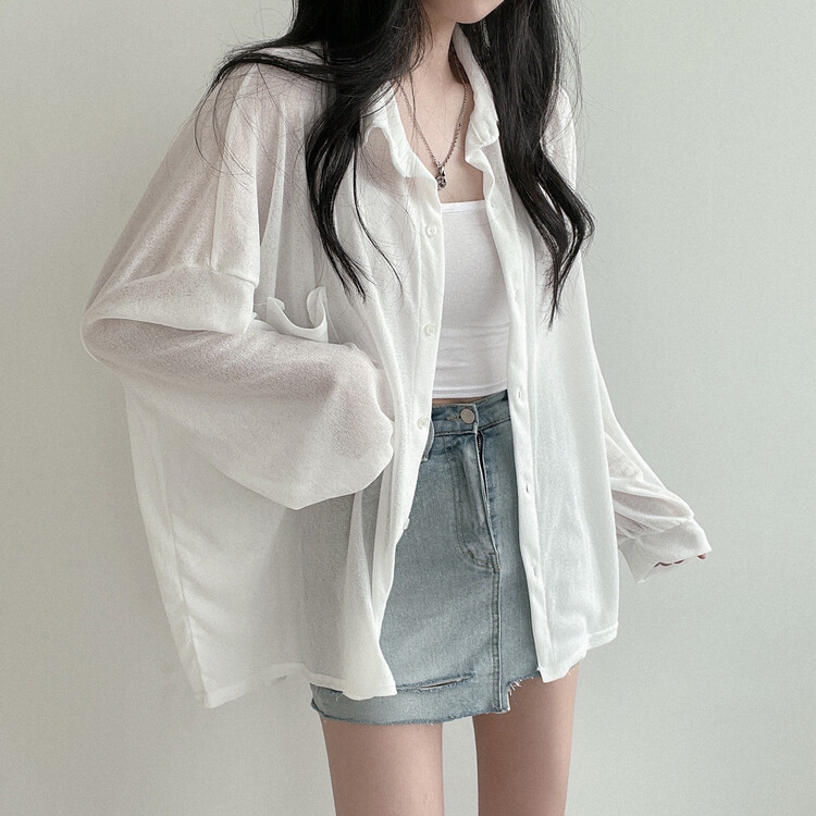 シースルーシャツ アイボリー