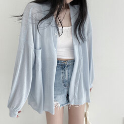 シースルーシャツ スカイブルー