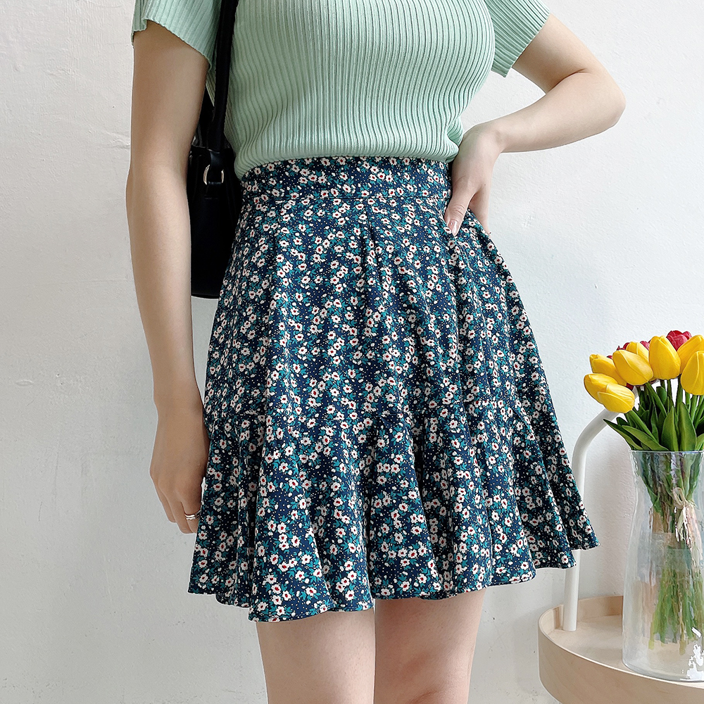 SONA | ミニフラワーミニスカート | 10代・20代女性ファッション韓国通販