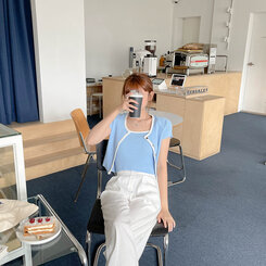 スラックス リネンピンタックワイドスラックス IVORY