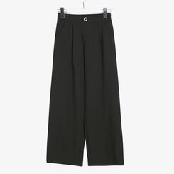 スラックス リネンピンタックワイドスラックス