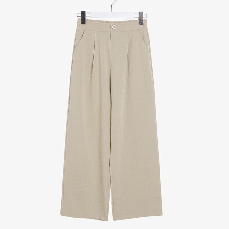リネンピンタックワイドスラックス
