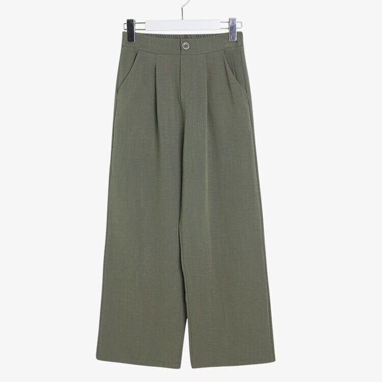 リネンピンタックワイドスラックス