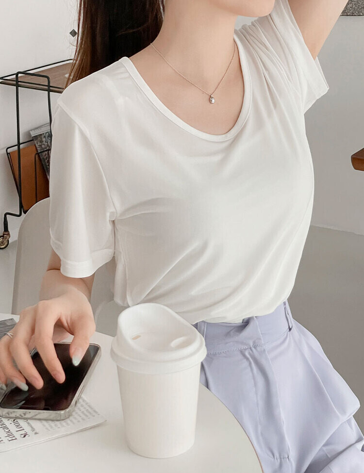 [COOL] 체감온도 낮춰주는! 베이직 쿨 반팔티셔츠(2type) 화이트