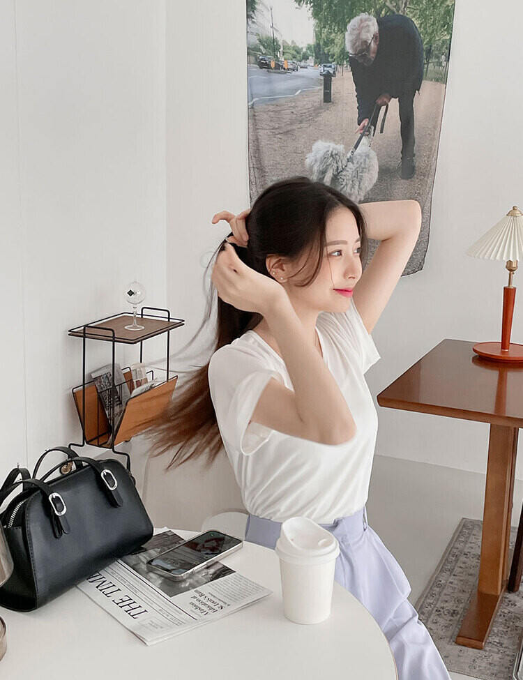 [COOL] 체감온도 낮춰주는! 베이직 쿨 반팔티셔츠(2type) 화이트