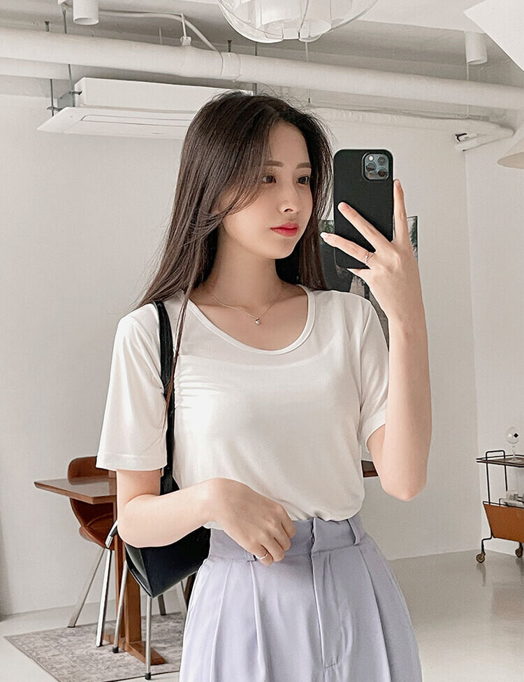 [COOL] 체감온도 낮춰주는! 베이직 쿨 반팔티셔츠(2type) 화이트