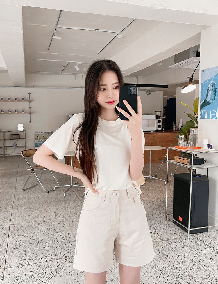 [COOL] 체감온도 낮춰주는! 베이직 쿨 반팔티셔츠(2type) 라이트옐로우