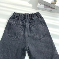 [再入荷完了]ハイウエストストレートデニムパンツ