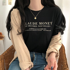 半袖Tシャツ レタリング半袖Tシャツ ブラック