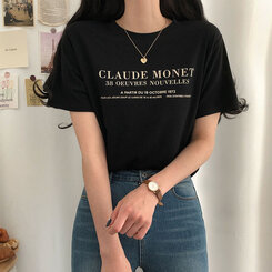 半袖Tシャツ レタリング半袖Tシャツ ブラック