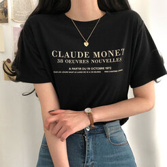 半袖Tシャツ レタリング半袖Tシャツ ブラック