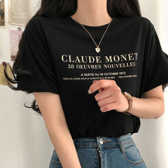 半袖Tシャツ レタリング半袖Tシャツ ブラック