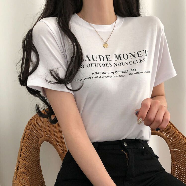 レタリング半袖Tシャツ ホワイト