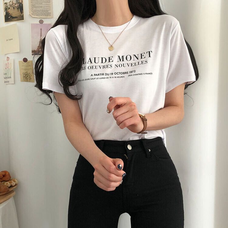 レタリング半袖Tシャツ ホワイト