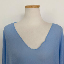 아일라 크롭 날라리 오프 니트 티셔츠