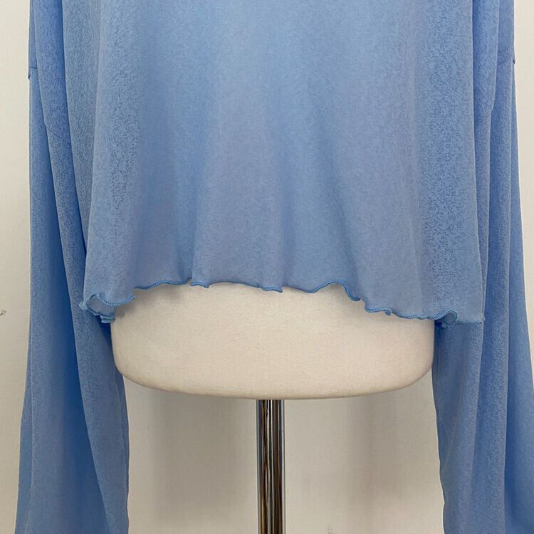 아일라 크롭 날라리 오프 니트 티셔츠