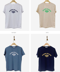半袖Tシャツ 英文プリントルーズフィット半袖Tシャツ